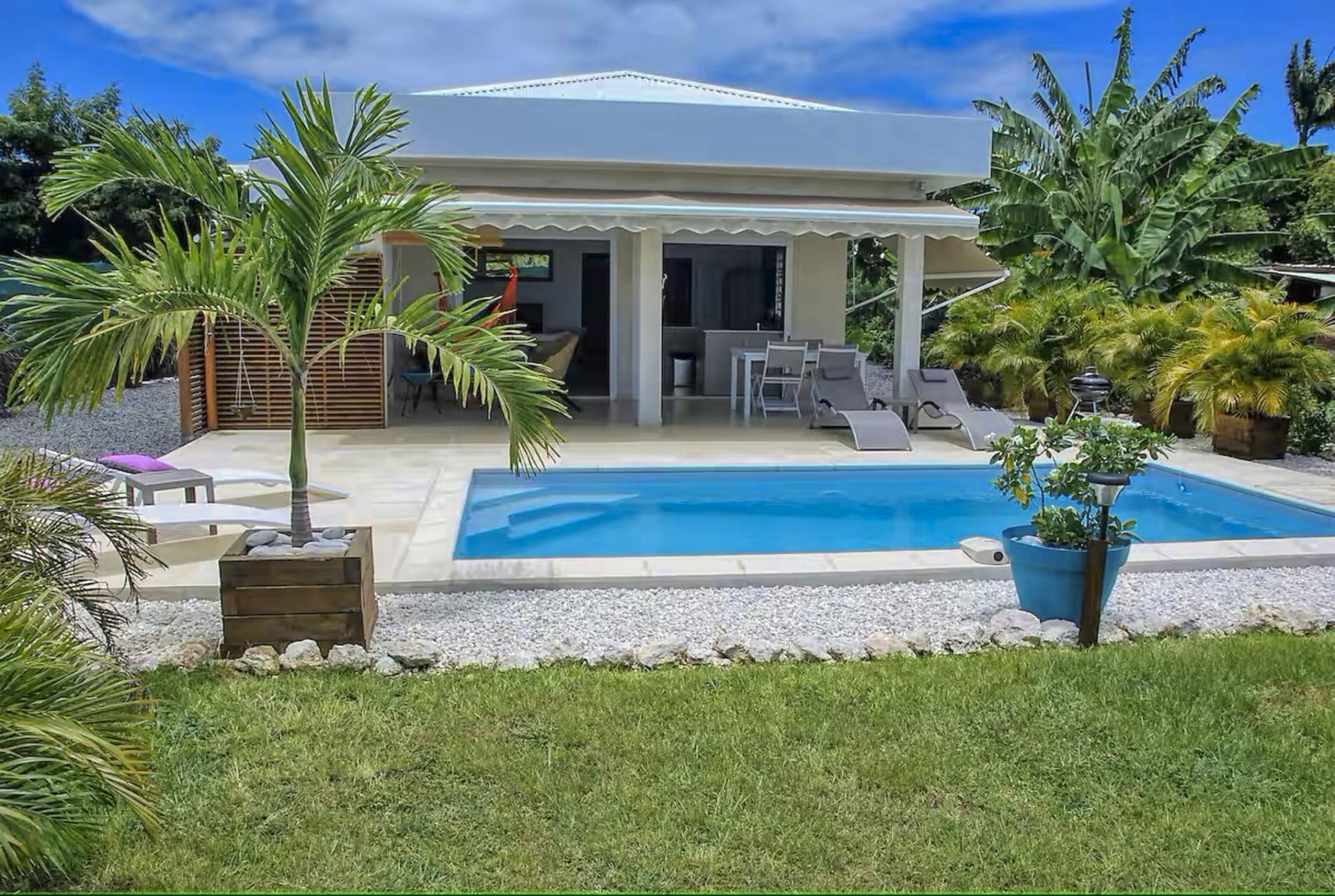 1.Location villa piscine Saint François Guadeloupe_Vue ensemble